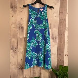 Lilly Pulitzer Blue Wrights Dress Size Small